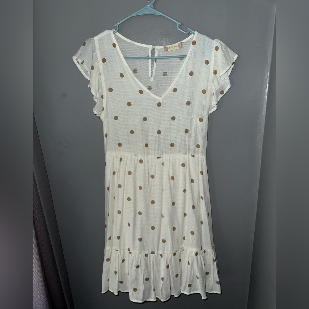 Altar’d State White Women’s Polkadot Dress